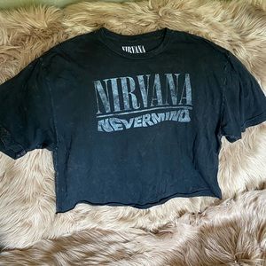 nirvana cropped tee